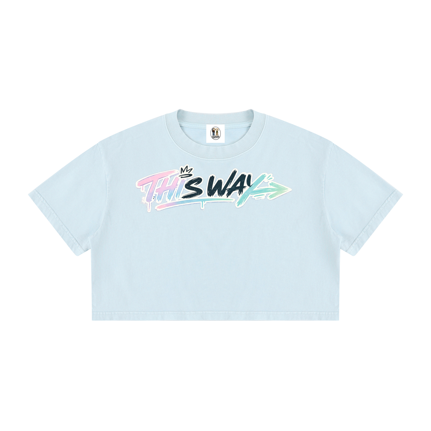 Goteem Women's Mineral Wash Cotton Crop T-Shirt