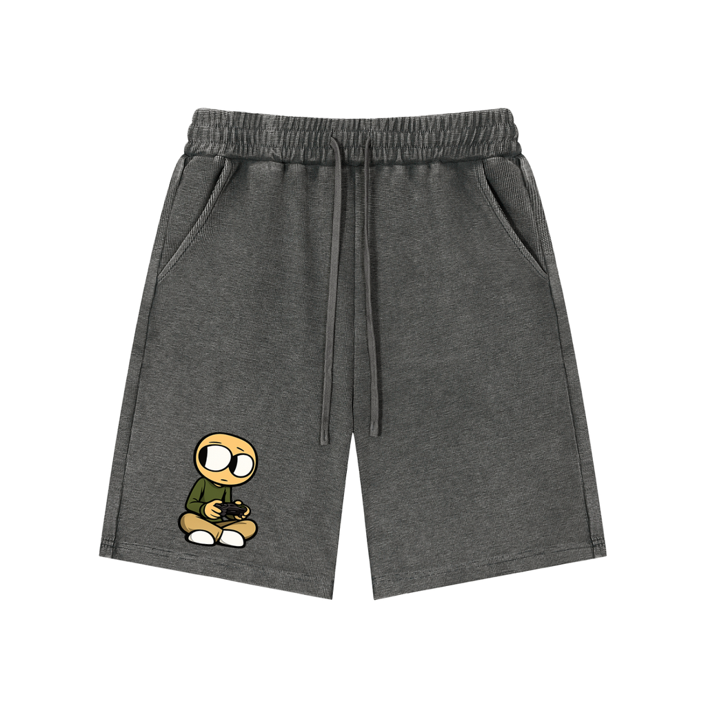 Gamer Mineral Wash Waffle Knit Shorts