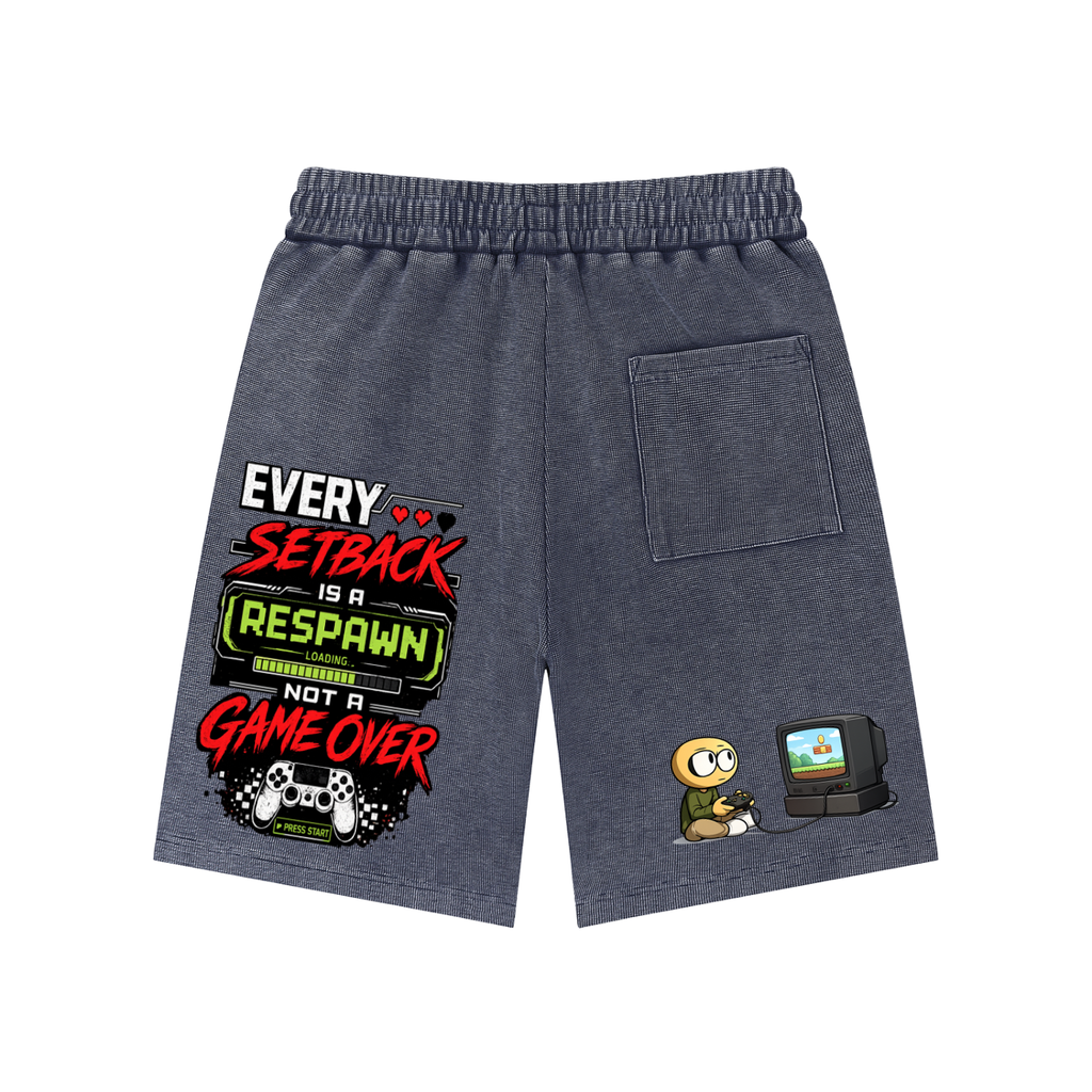 Gamer Mineral Wash Waffle Knit Shorts