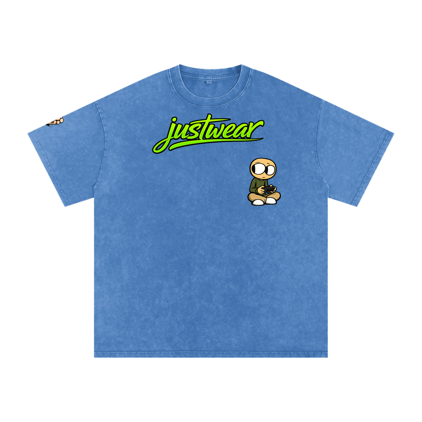 Gamer Snow Washed Oversized Cotton T-Shirt