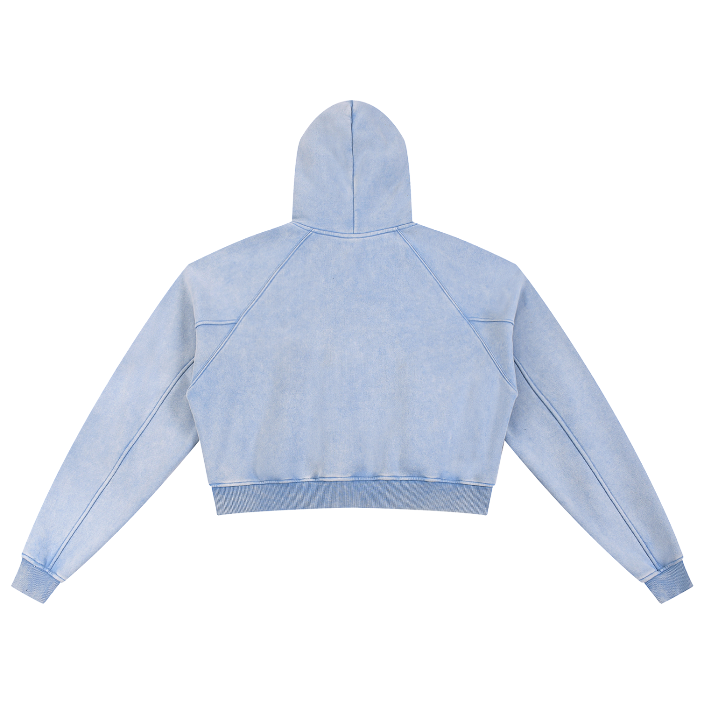 Glamour Snow Washed Cropped Hoodie