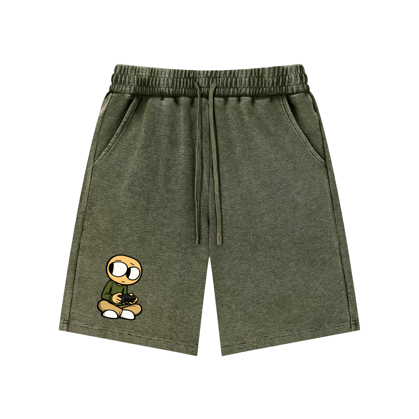 Gamer Mineral Wash Waffle Knit Shorts