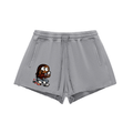 Glamour Snow Washed Raw Edge Drawstring Shorts