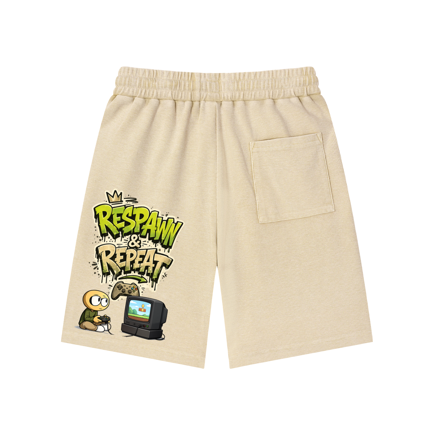 Gamer Mineral Wash Waffle Knit Shorts