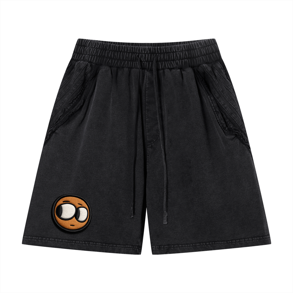 Justwearco Vintage Wash Raw Edge Shorts