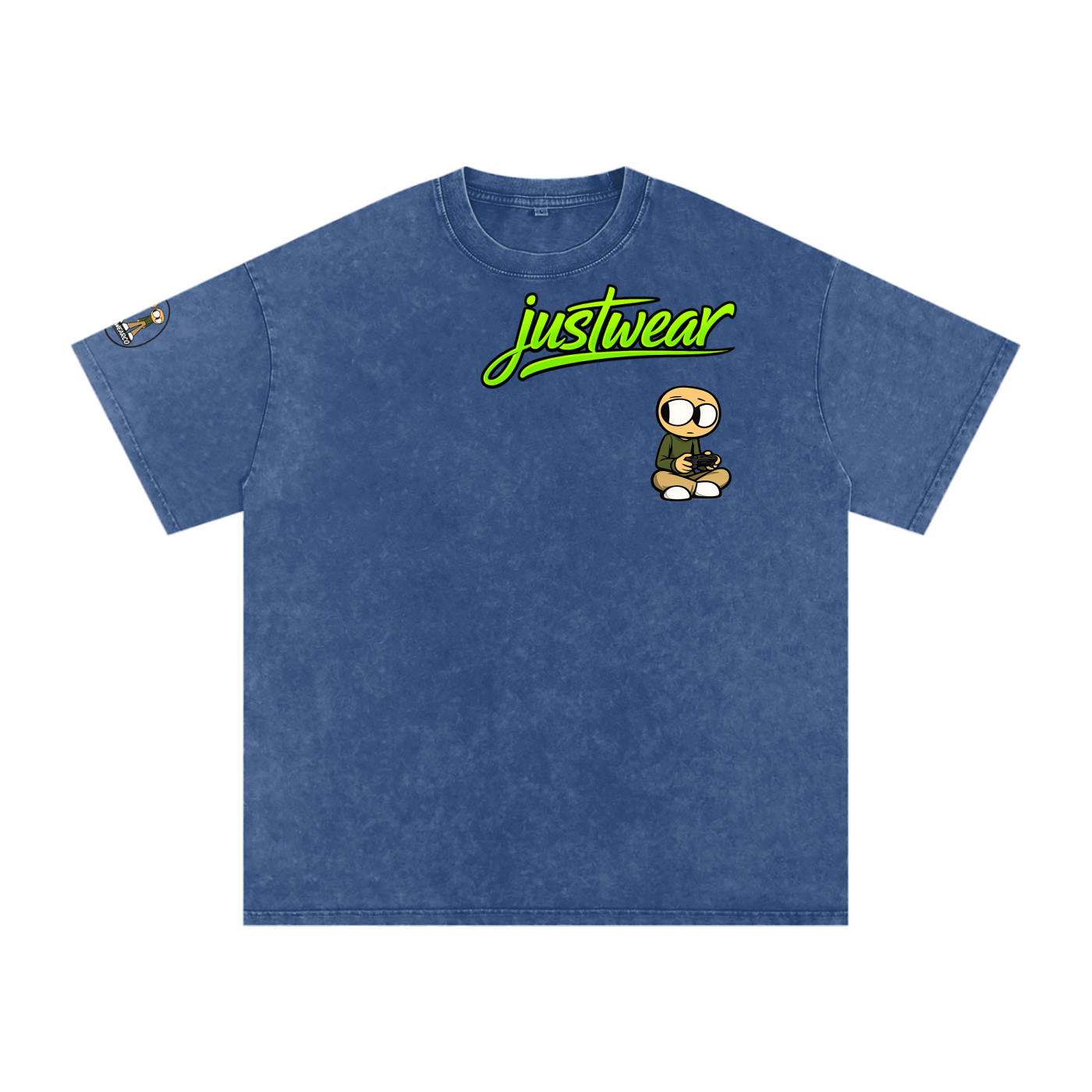 Gamer Snow Washed Oversized Cotton T-Shirt