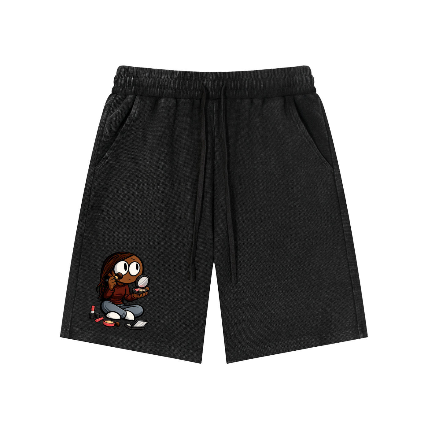 Glamour Mineral Wash Waffle Knit Shorts