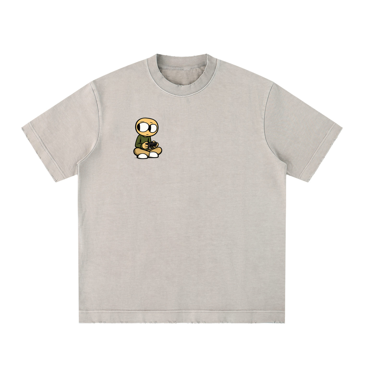 Gamer Heavyweight Vintage Washed Frayed T-Shirt