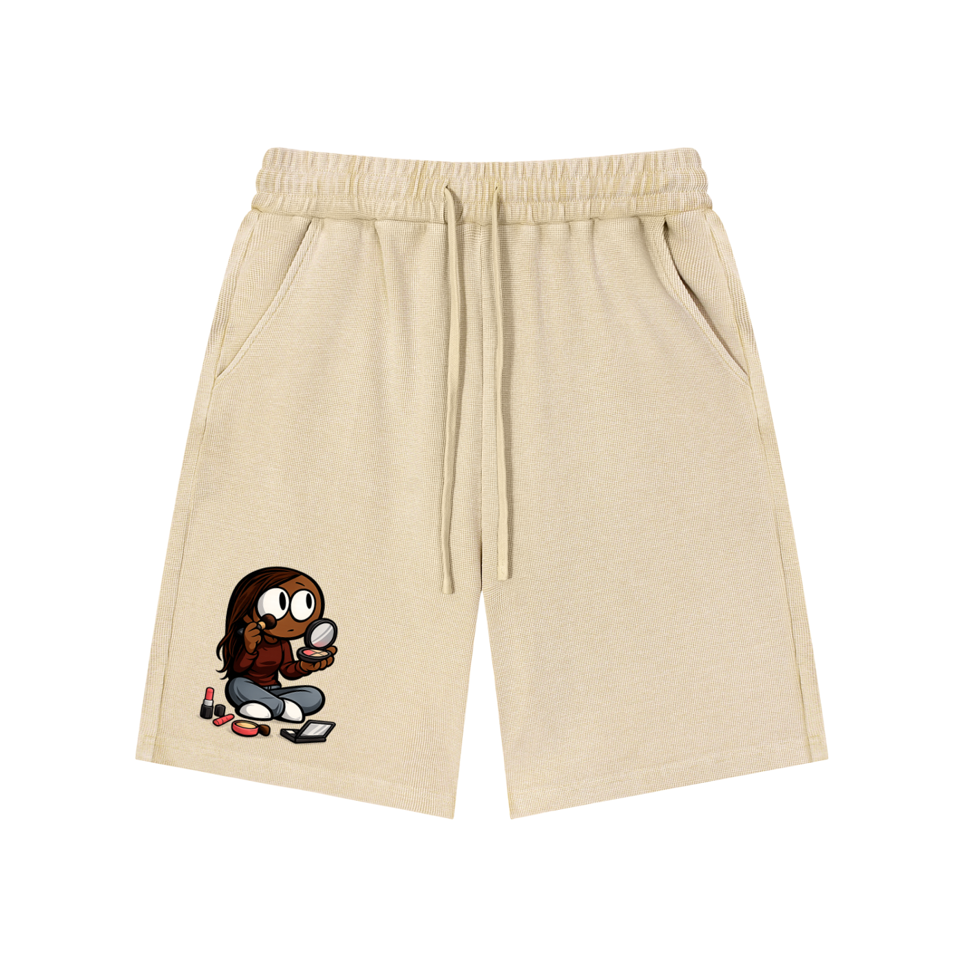 Glamour Mineral Wash Waffle Knit Shorts