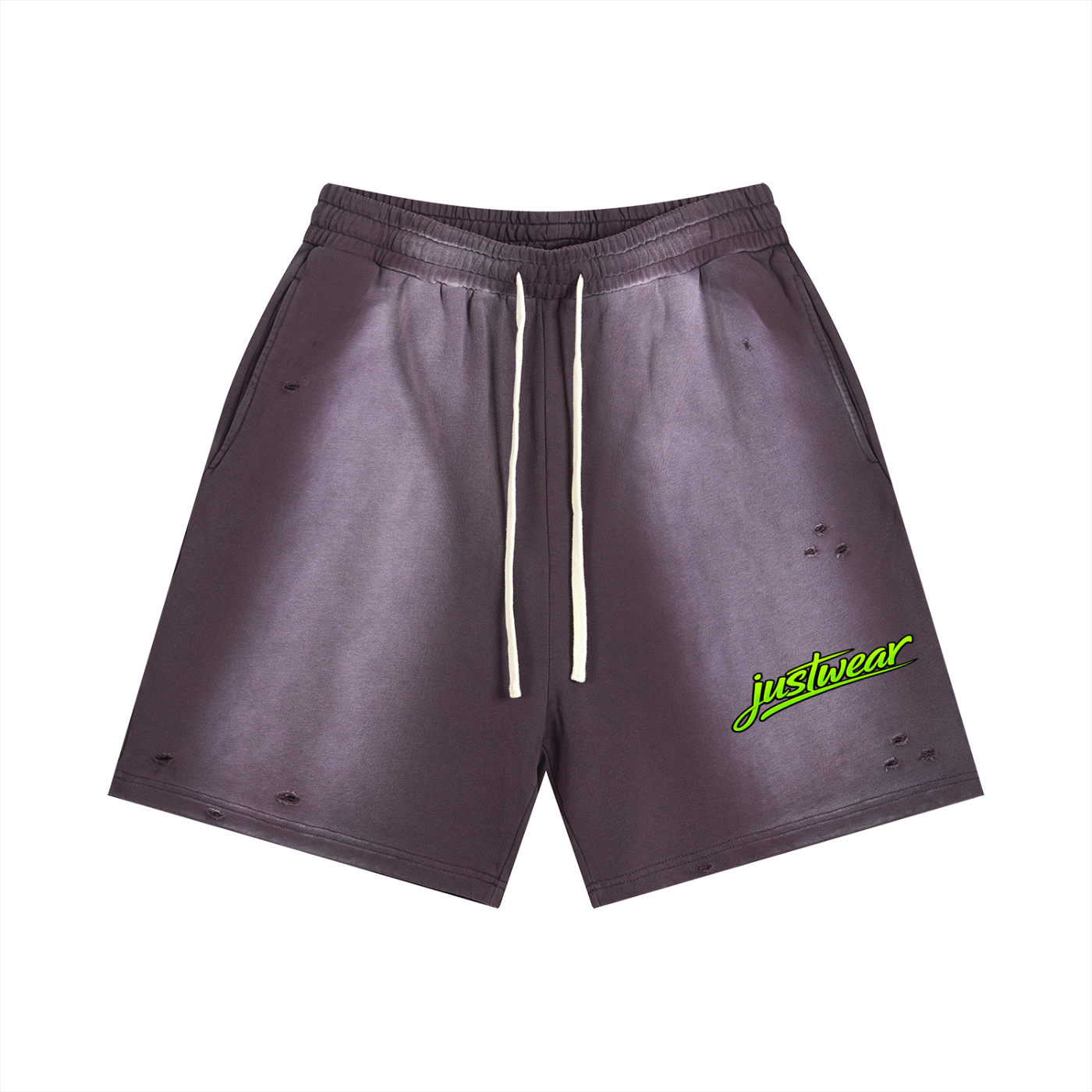 Gamer Sun Fade Distressed Shorts