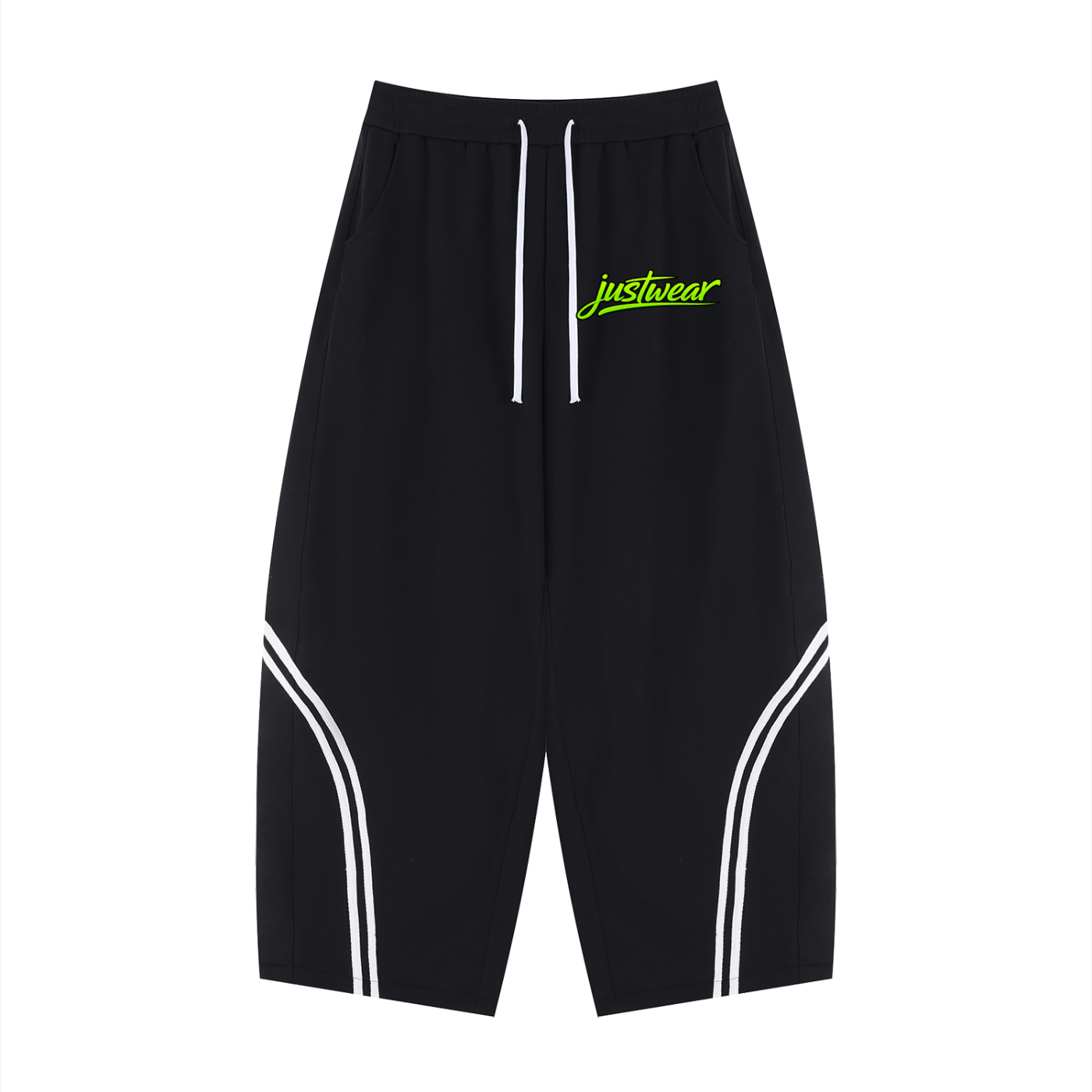 Justwear Wide Leg Piping Sweatpants