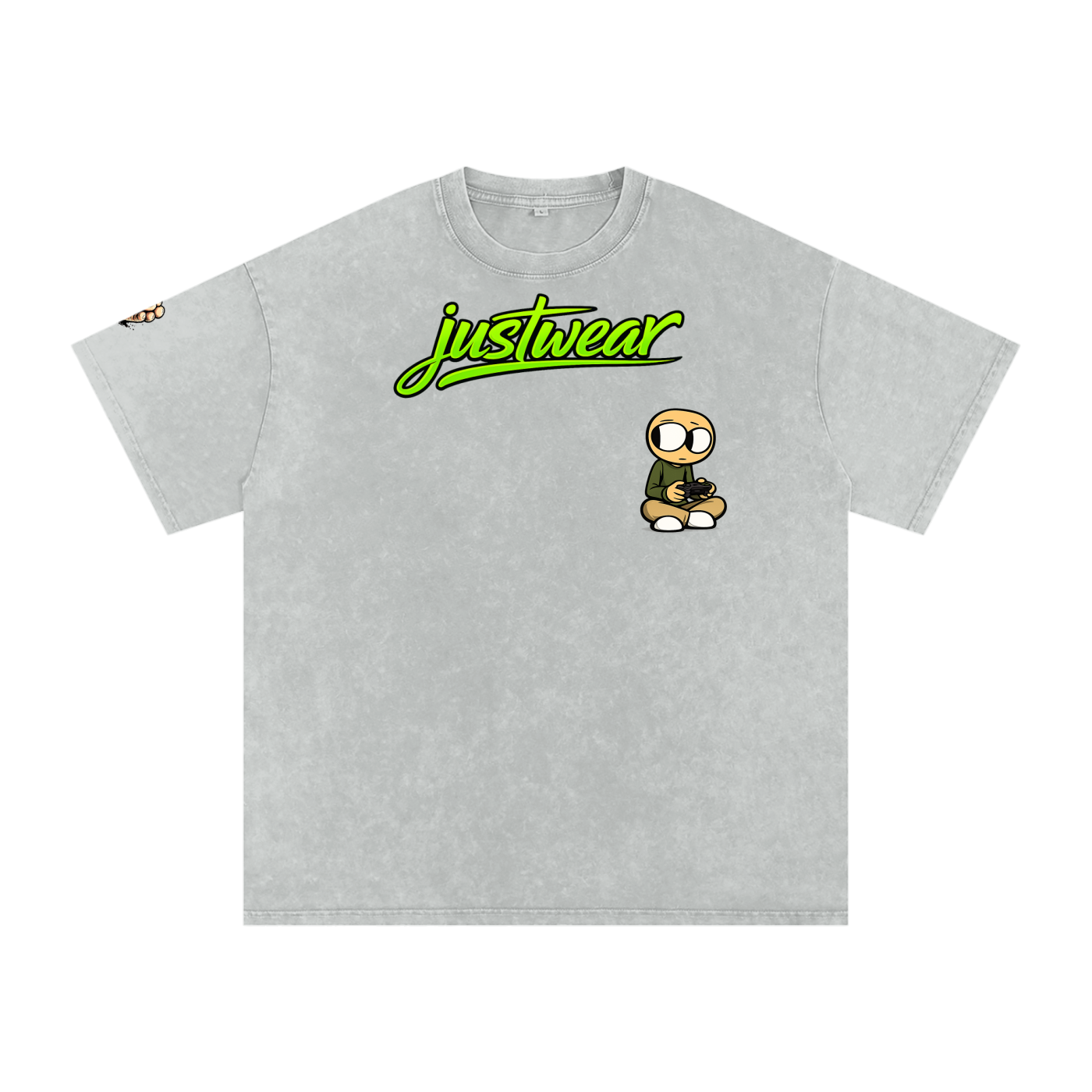 Gamer Snow Washed Oversized Cotton T-Shirt