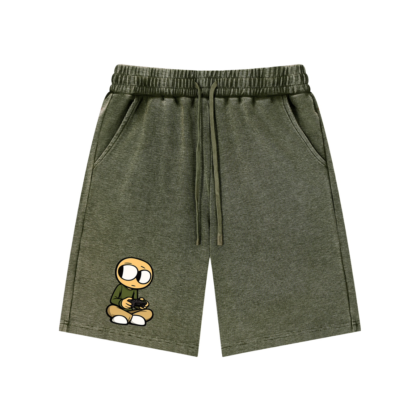 Gamer Mineral Wash Waffle Knit Shorts