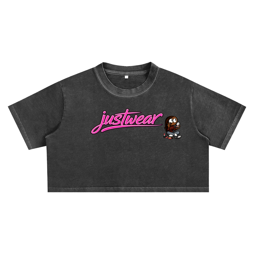 Glamour Snow Washed Crop Top