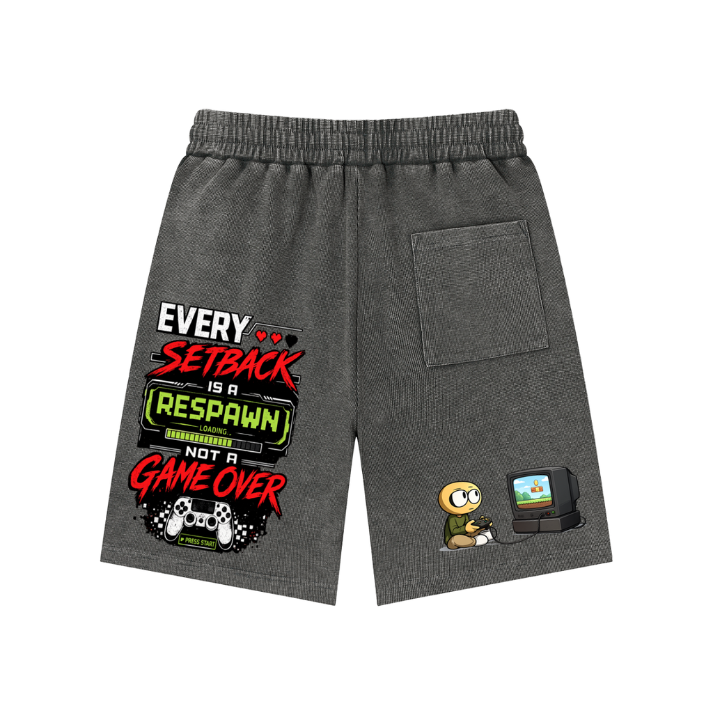 Gamer Mineral Wash Waffle Knit Shorts