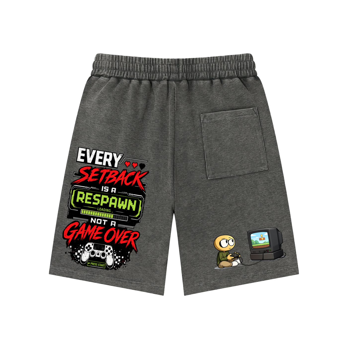 Gamer Mineral Wash Waffle Knit Shorts