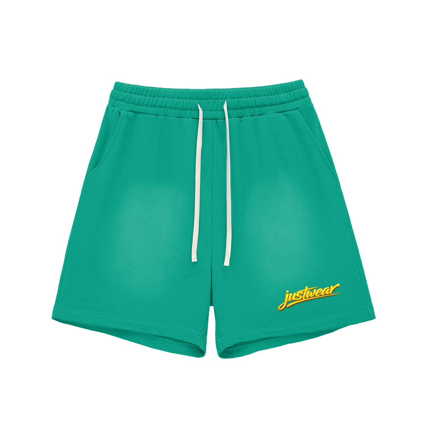 Glamour Sun Fade Raw Edge Cotton Shorts