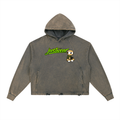 Gamer Vintage Washed Frayed-Hem Hoodie