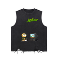 Gamer Snow Washed Raw-Hem Tank Top