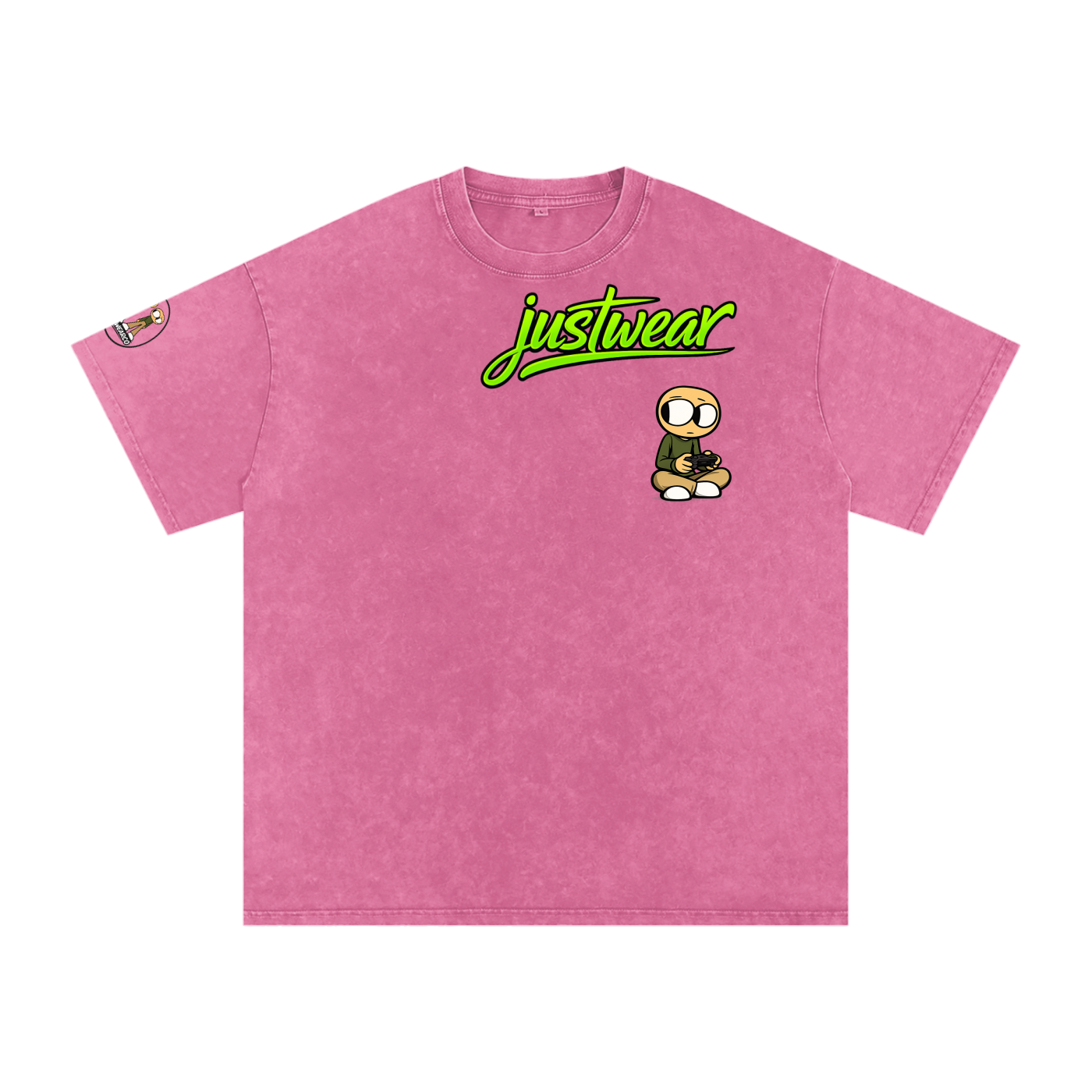 Gamer Snow Washed Oversized Cotton T-Shirt