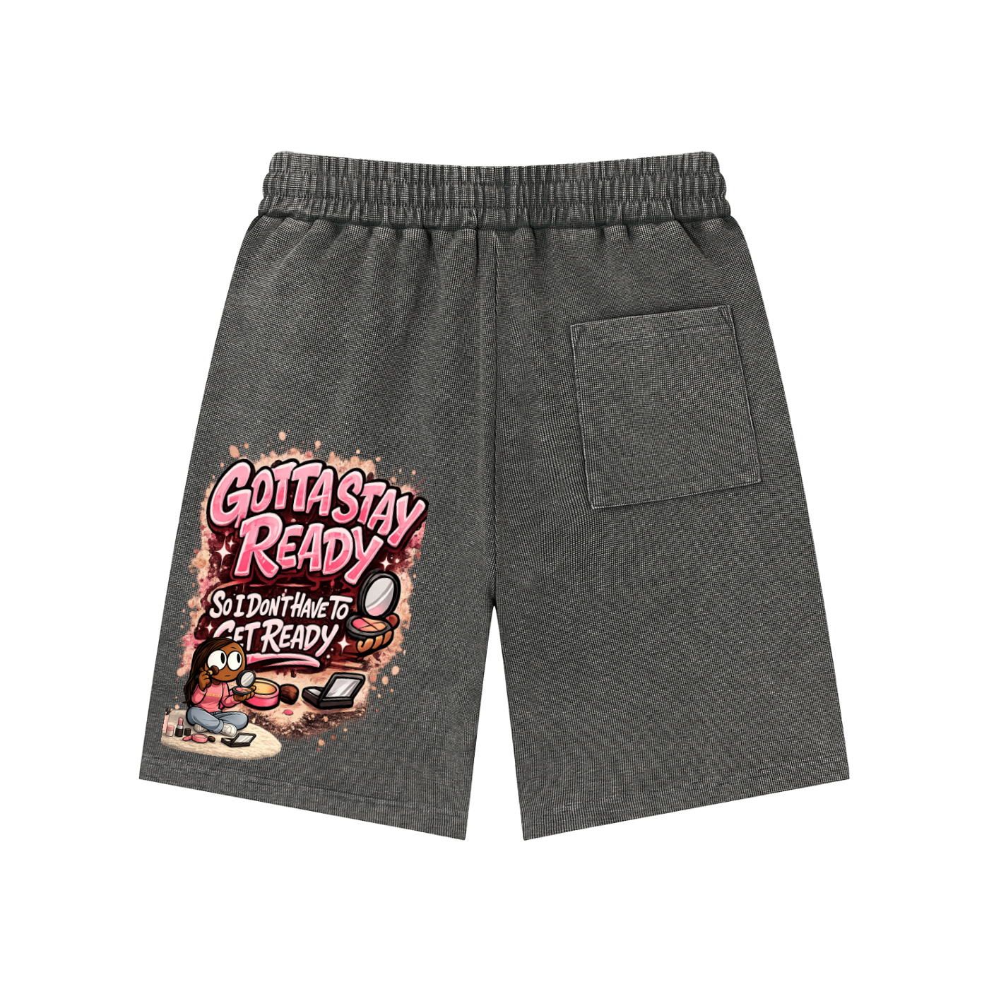Glamour Mineral Wash Waffle Knit Shorts