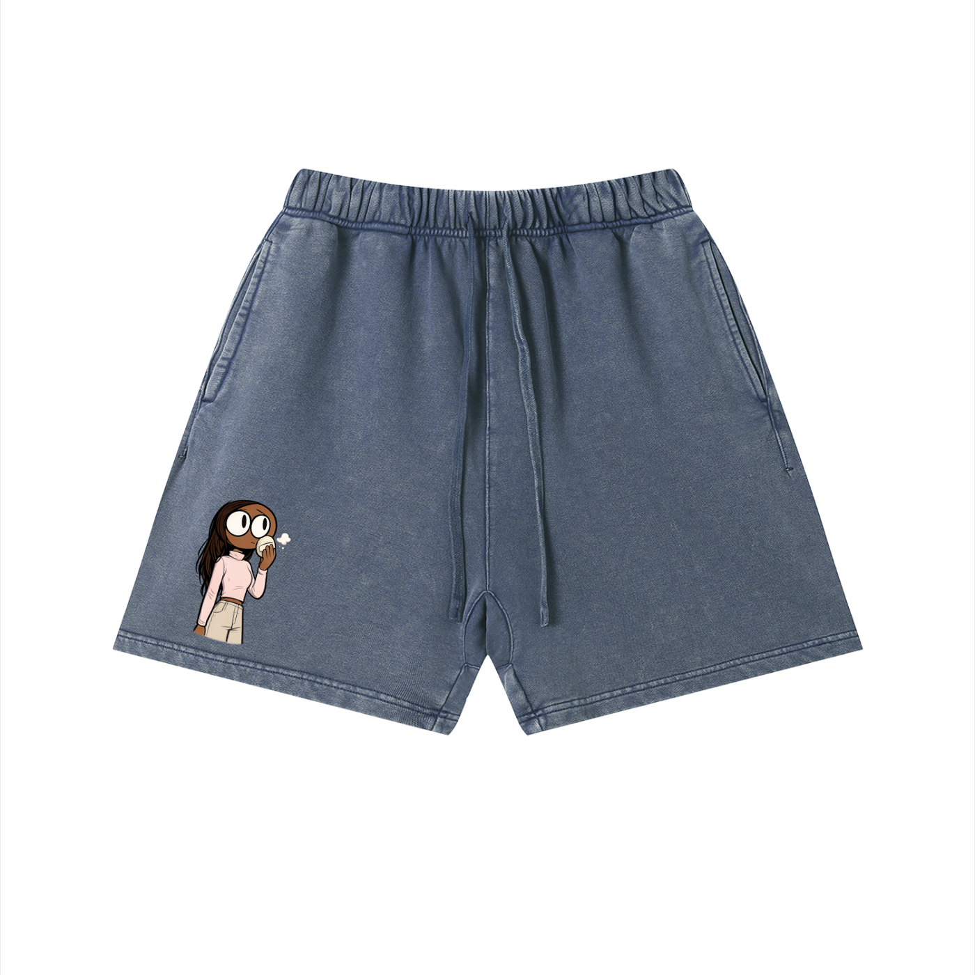 Glamour  Vintage Wash Cotton Shorts