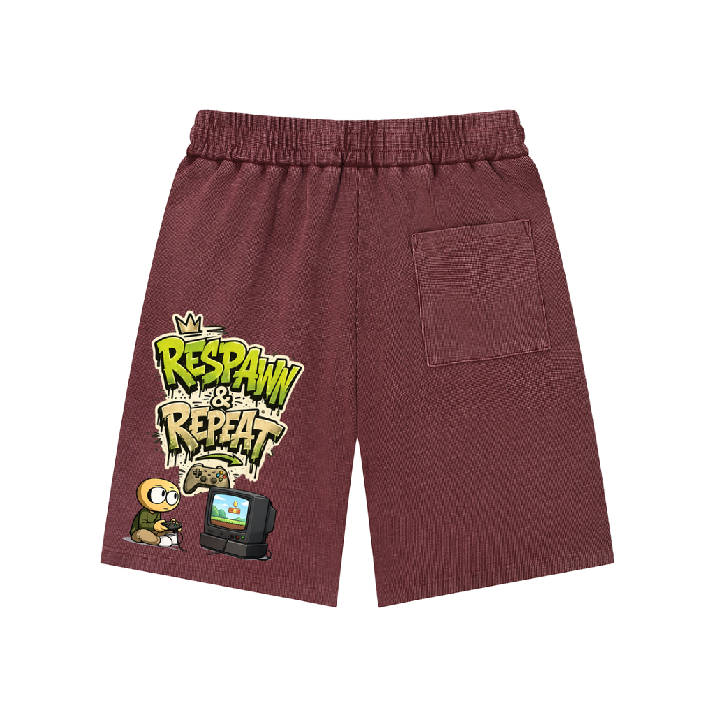 Gamer Mineral Wash Waffle Knit Shorts
