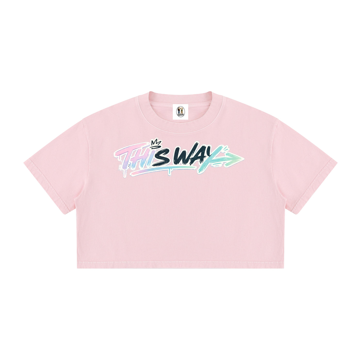 Goteem Women's Mineral Wash Cotton Crop T-Shirt