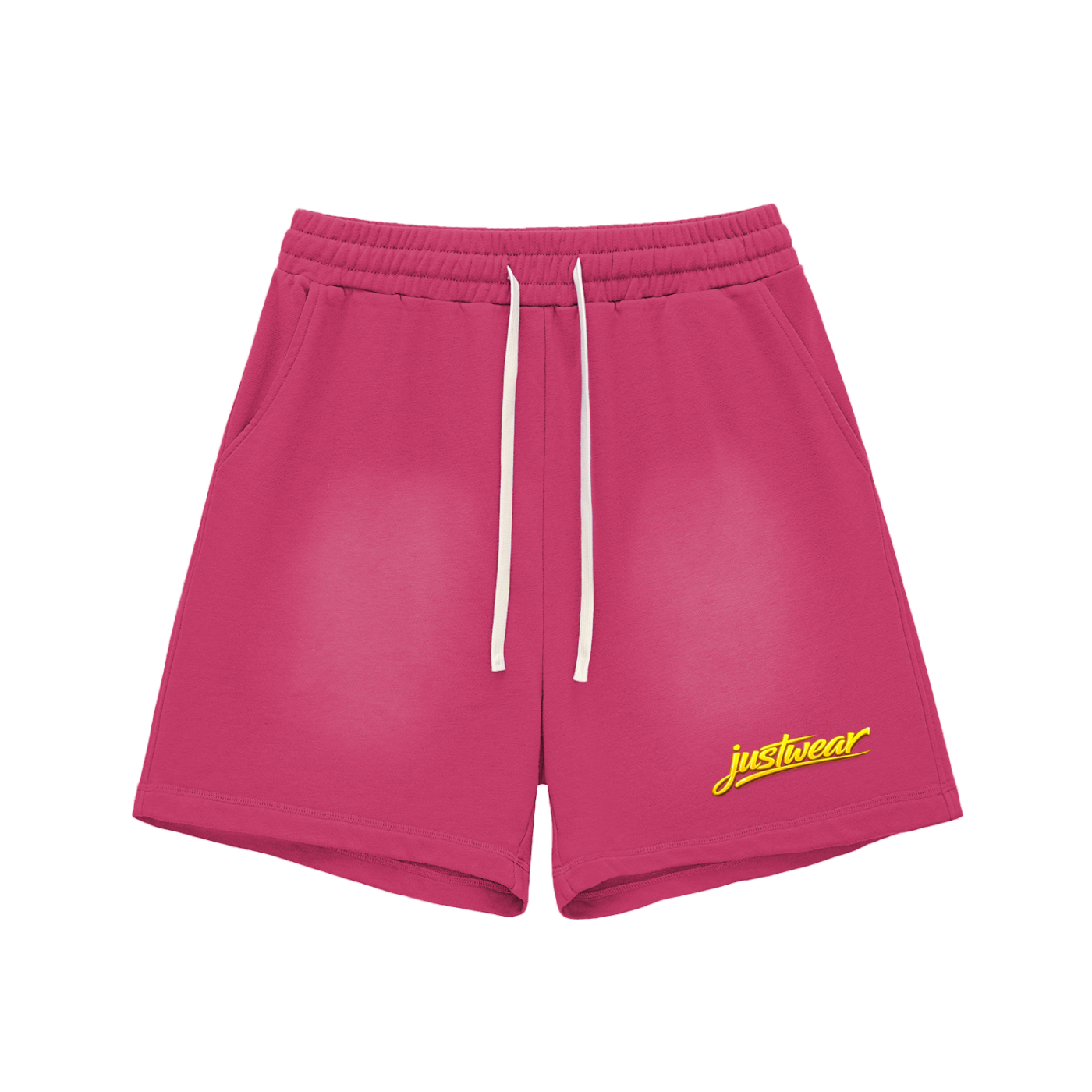 Glamour Sun Fade Raw Edge Cotton Shorts