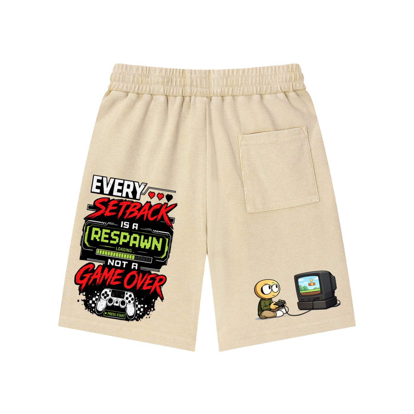 Gamer Mineral Wash Waffle Knit Shorts