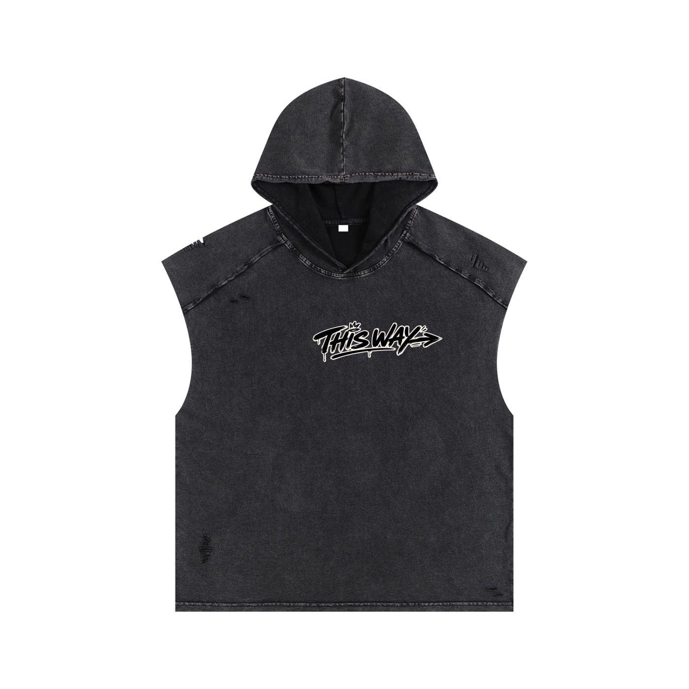 Goteem Snow Washed Boxy Hooded Tank Top