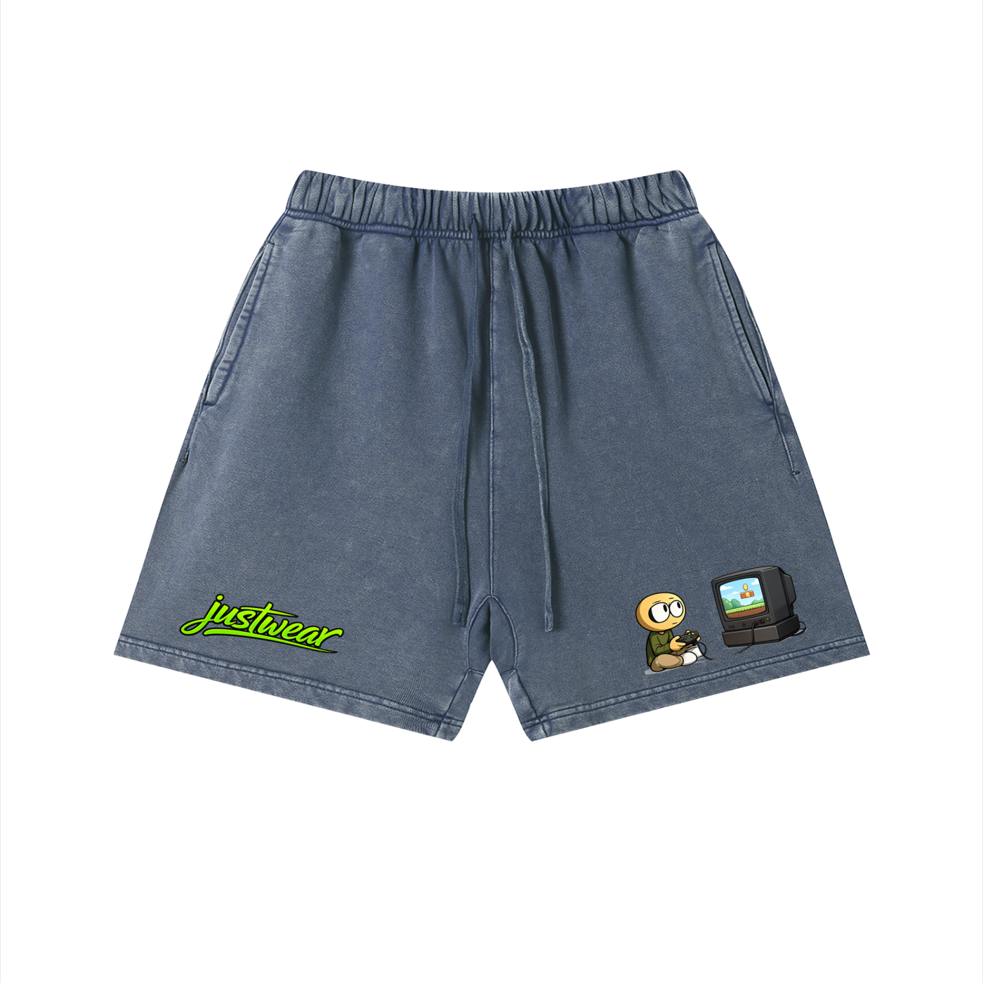 Gamer Vintage Wash Cotton Shorts