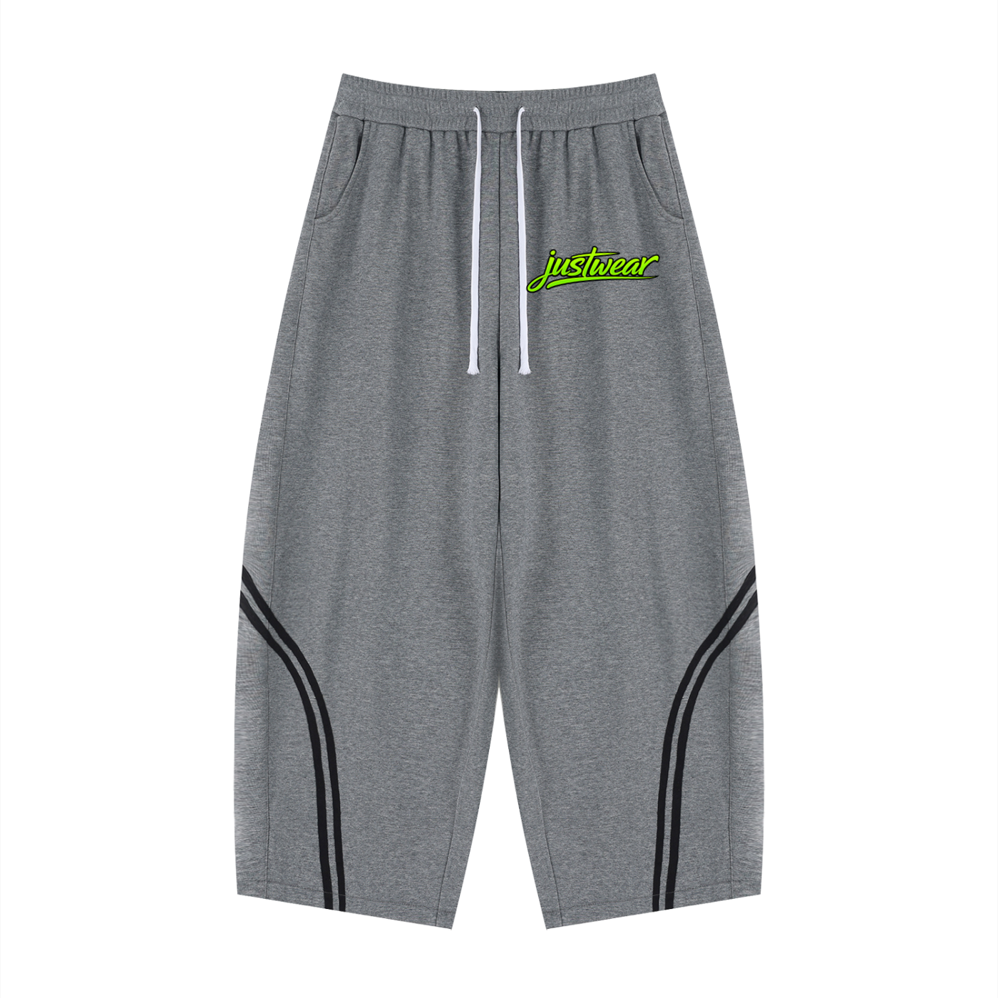 Justwear Wide Leg Piping Sweatpants