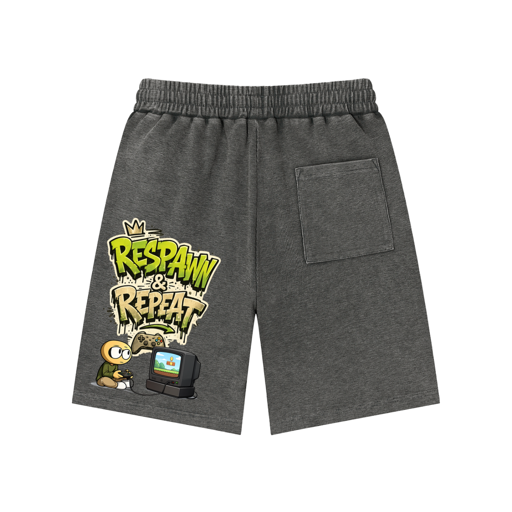 Gamer Mineral Wash Waffle Knit Shorts