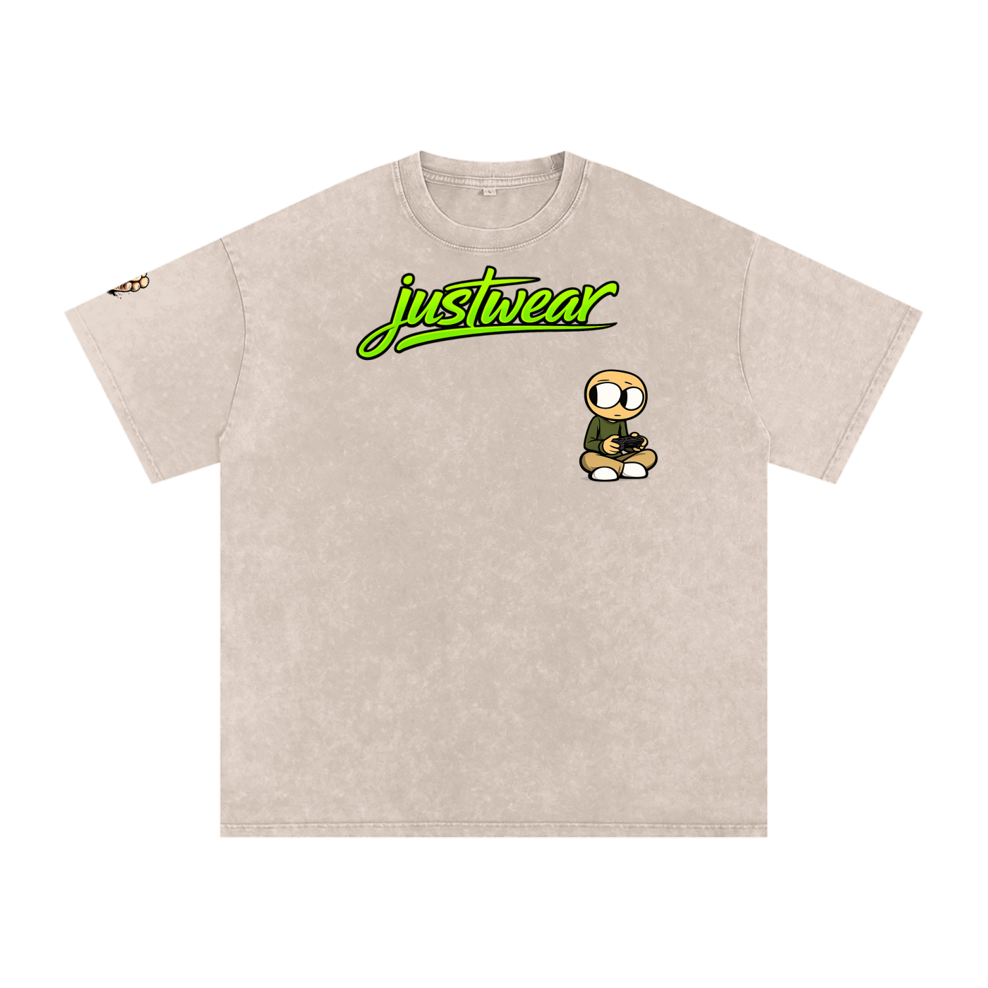 Gamer Snow Washed Oversized Cotton T-Shirt