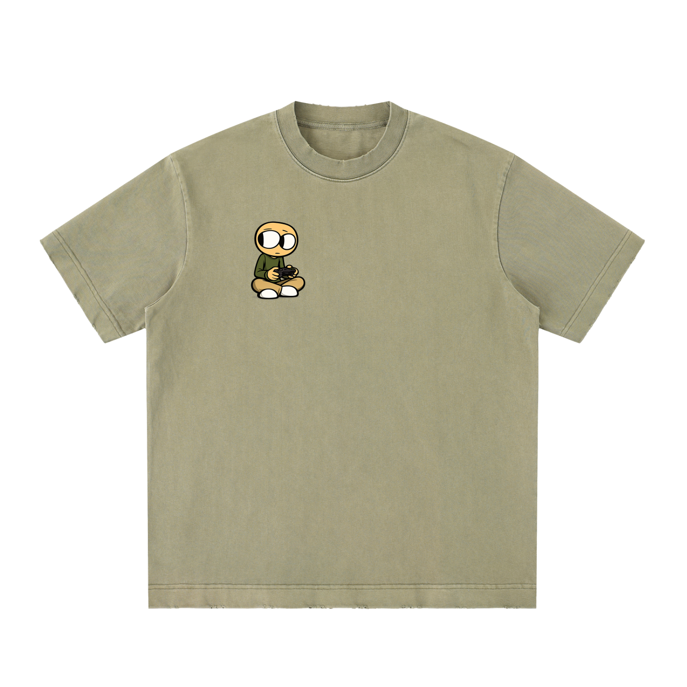 Gamer Heavyweight Vintage Washed Frayed T-Shirt