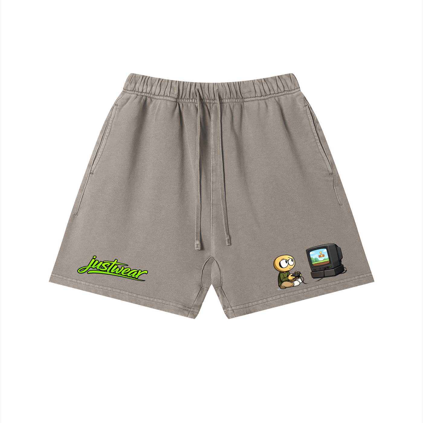 Gamer Vintage Wash Cotton Shorts