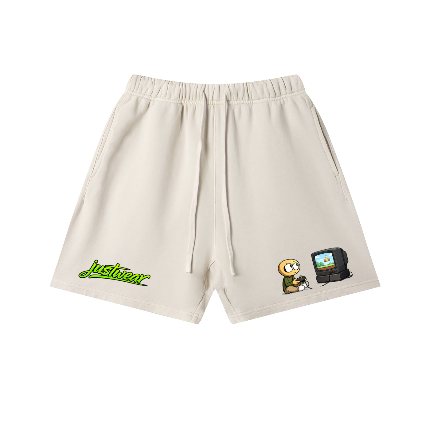 Gamer Vintage Wash Cotton Shorts