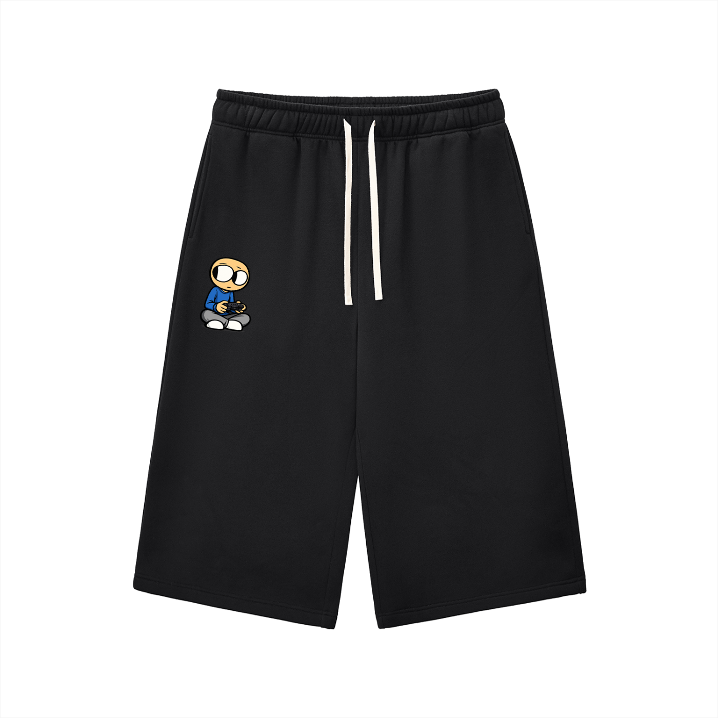 Relaxed Drawstring Three-quarter Sweatpants