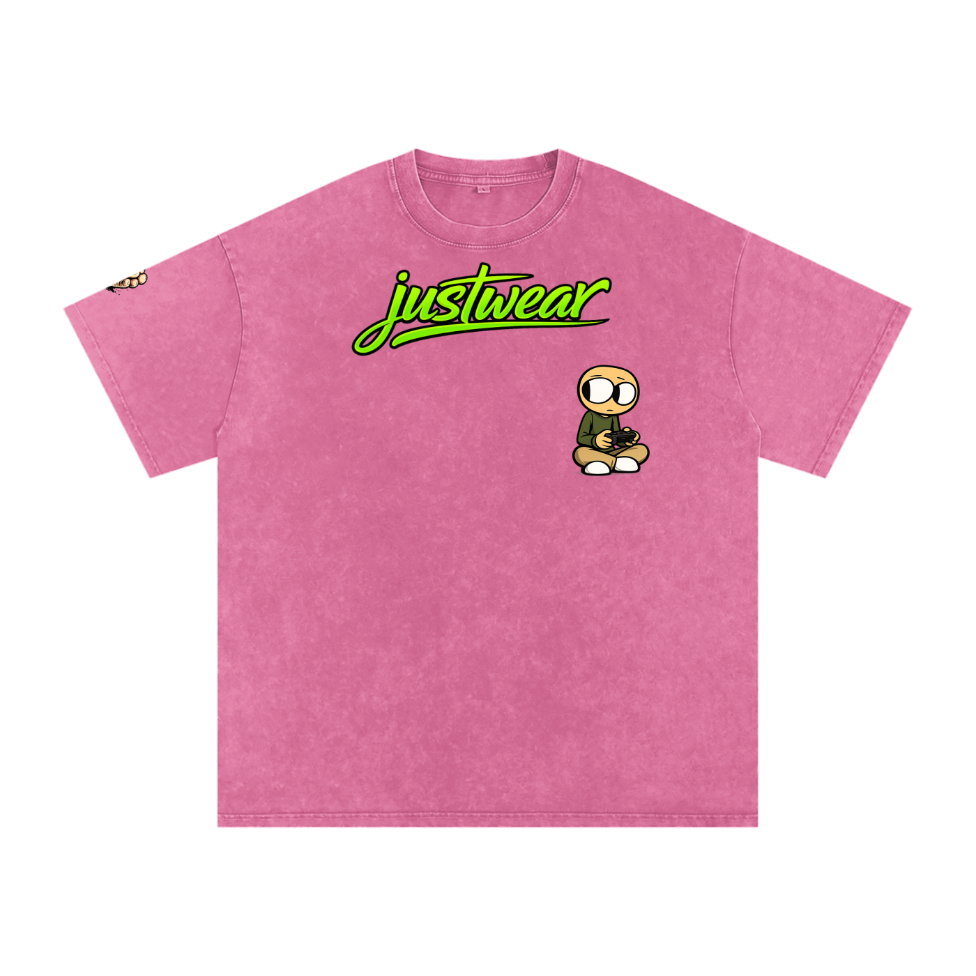 Gamer Snow Washed Oversized Cotton T-Shirt