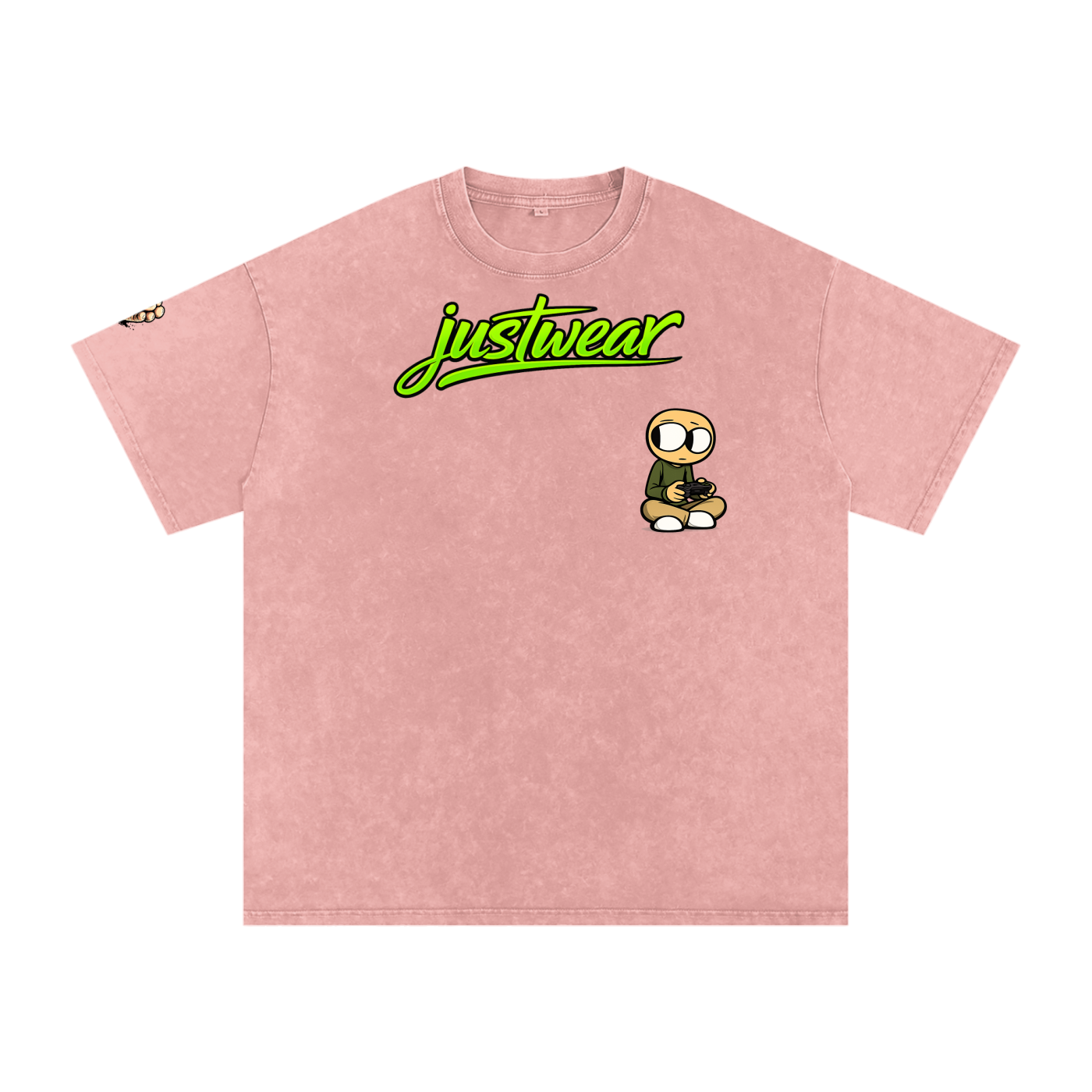 Gamer Snow Washed Oversized Cotton T-Shirt