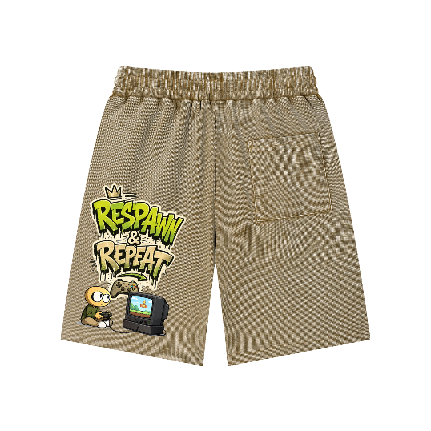 Gamer Mineral Wash Waffle Knit Shorts