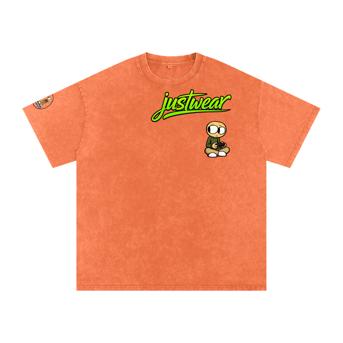 Gamer Snow Washed Oversized Cotton T-Shirt
