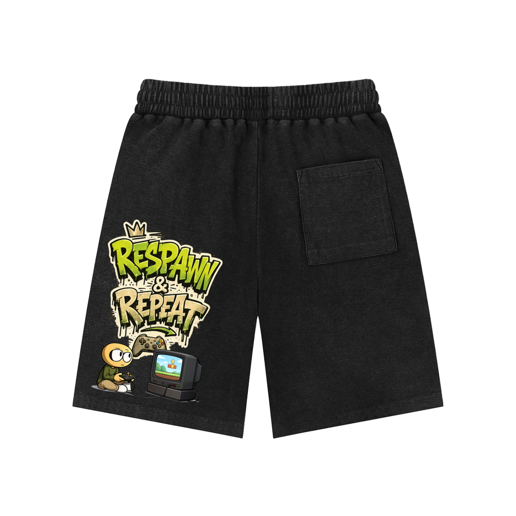 Gamer Mineral Wash Waffle Knit Shorts